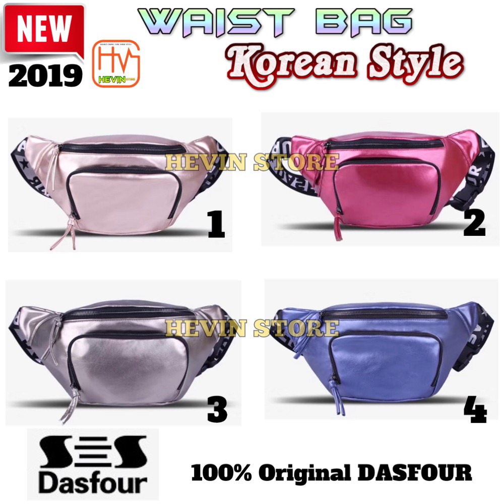 DASFOUR ORIGINAL WAIST BAG KOREAN STYLE SOFT PU LEATHER 4 COLOR