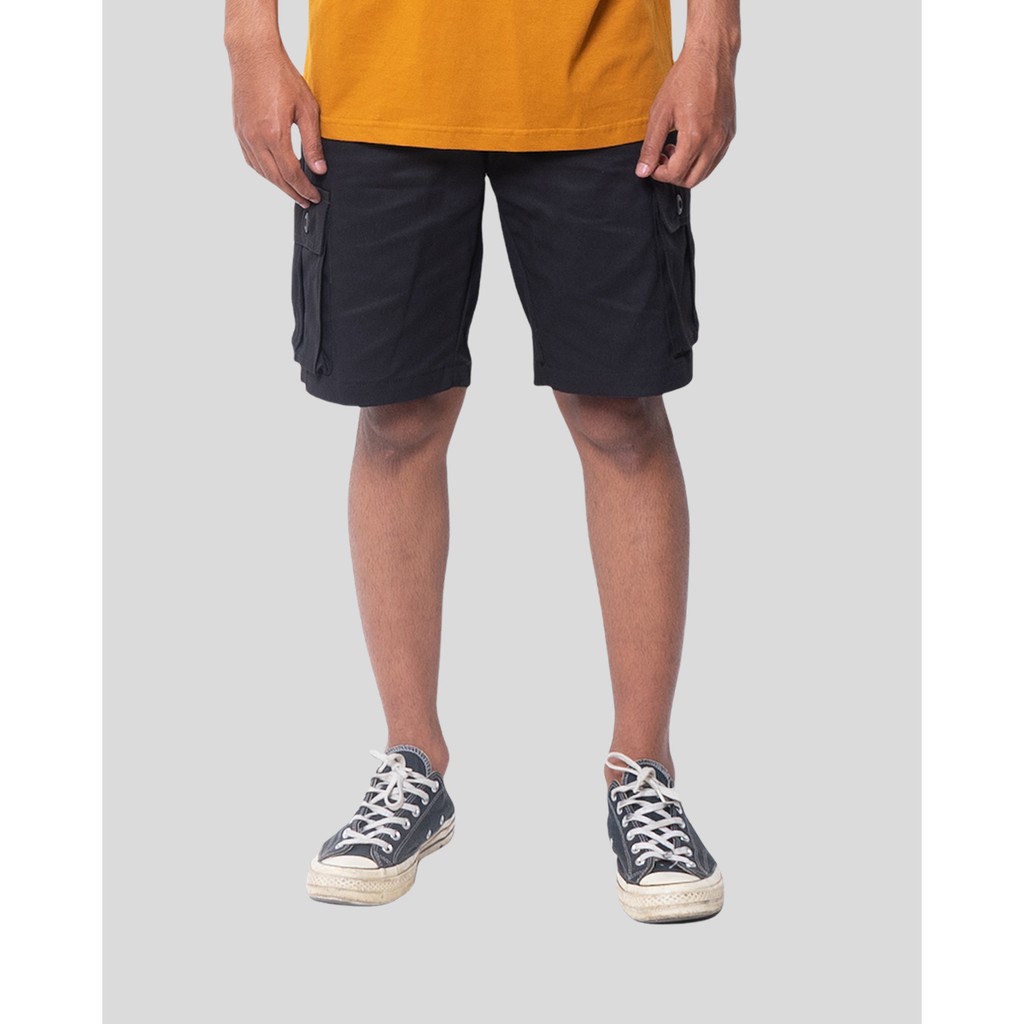 Relax Short Cargo Pants - Black