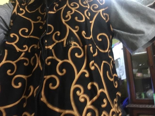 Outer Alika Maxi Cardi Etnica Ulir Cardigan Batik Cewek Seragam Batik Kerja Outer Batik Muslim