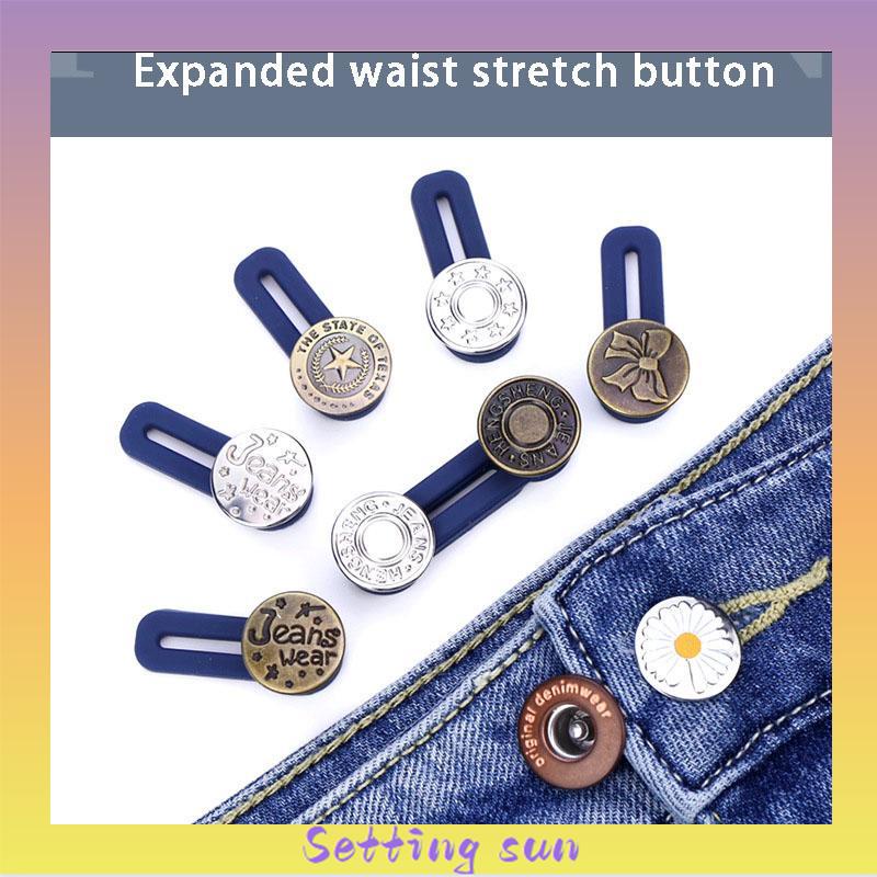 Metal Celana Jeans Adjustable Untuk Celana Kekecilan / Kesempitan Stapleless Untuk Wanita Tombol Logam Zinc Alloy Round Tack Buttons Aksesoris TN