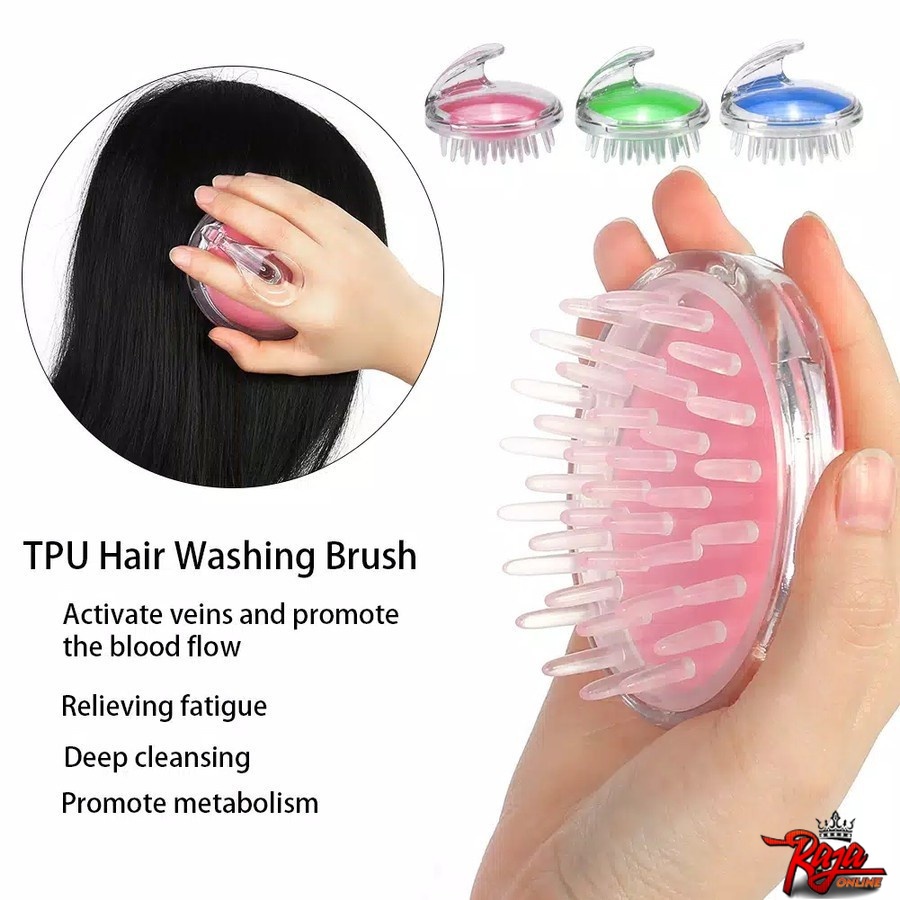 SK75 - Sisir Keramas Silikon Premium Silicone Massager-Sisir Pijat Kepala Premium