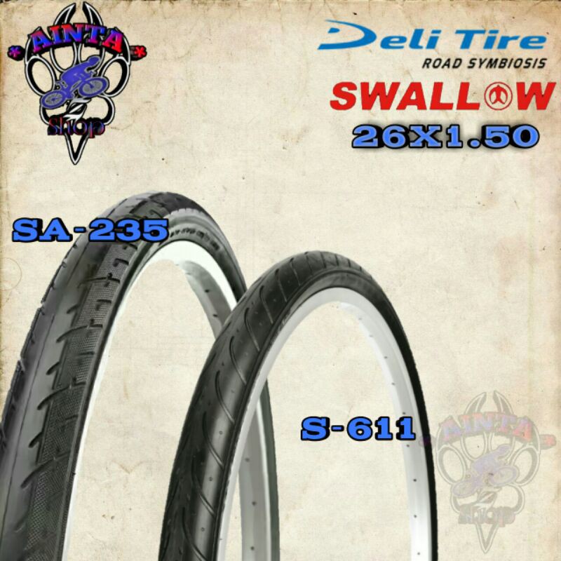ban luar sepeda 26 x1.50 swallow deli tire ban luar mtb