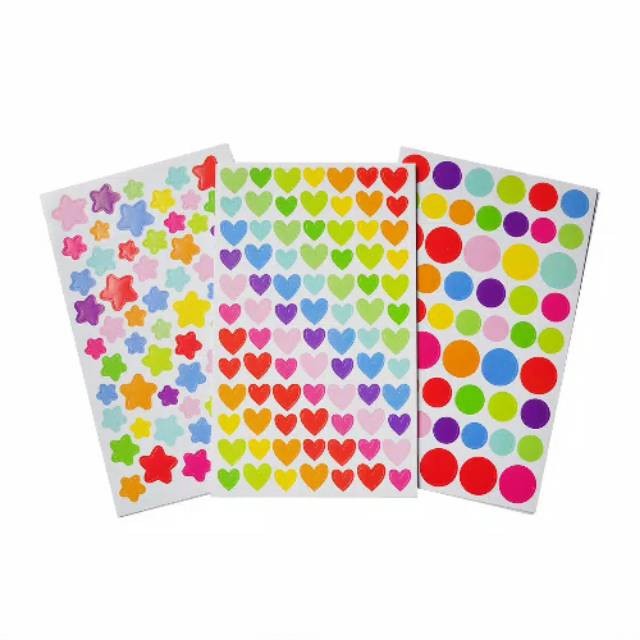 

stiker reward untuk anak / guru 1 pcs/ lembar model bunga flower love star round