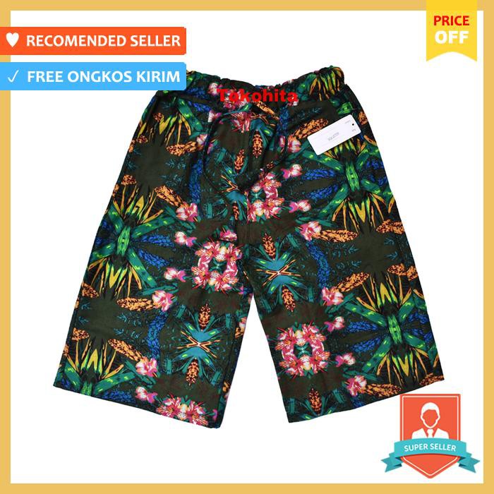 Celana Kulot Pendek Katun Dewasa Celana Kulot Motif Bunga Jumbo
