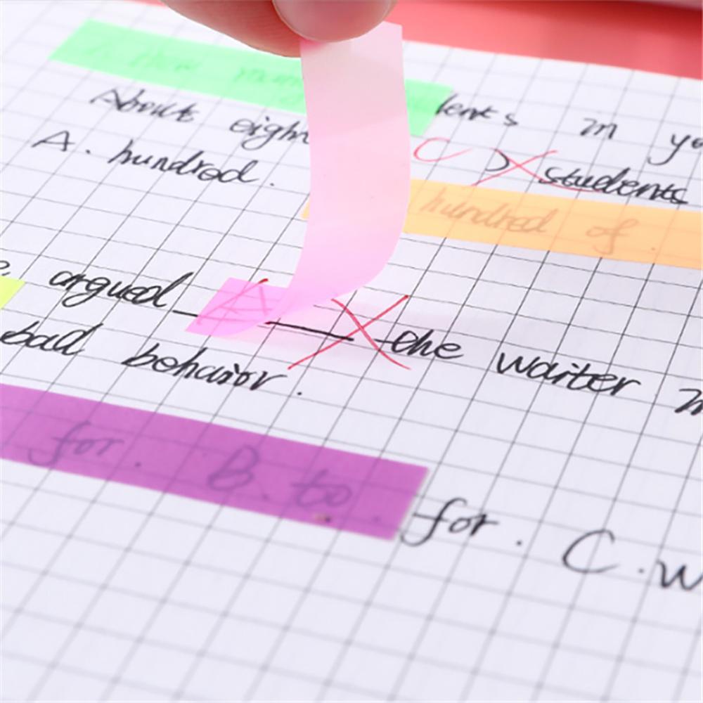 Agustina Perlengkapan Sekolah Kantor Neon Color Memo Pads N times Sticky Bookmark Stiker