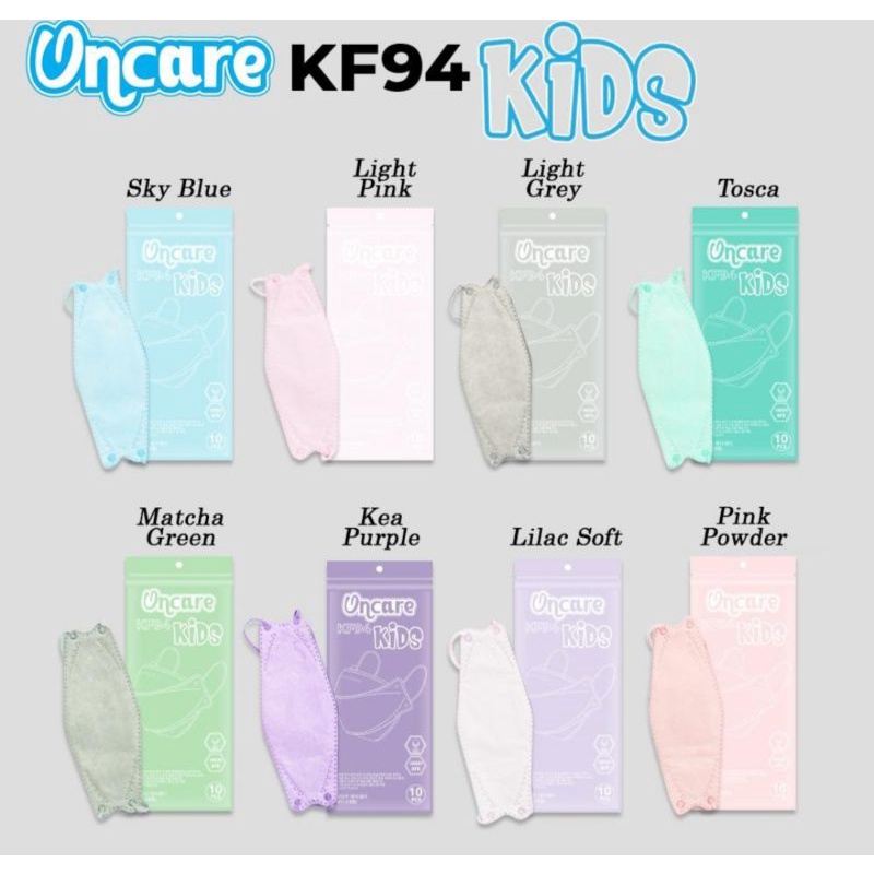 masker KF94 dan KN95 Anak warna polos Mouson,careion,oncare,dll