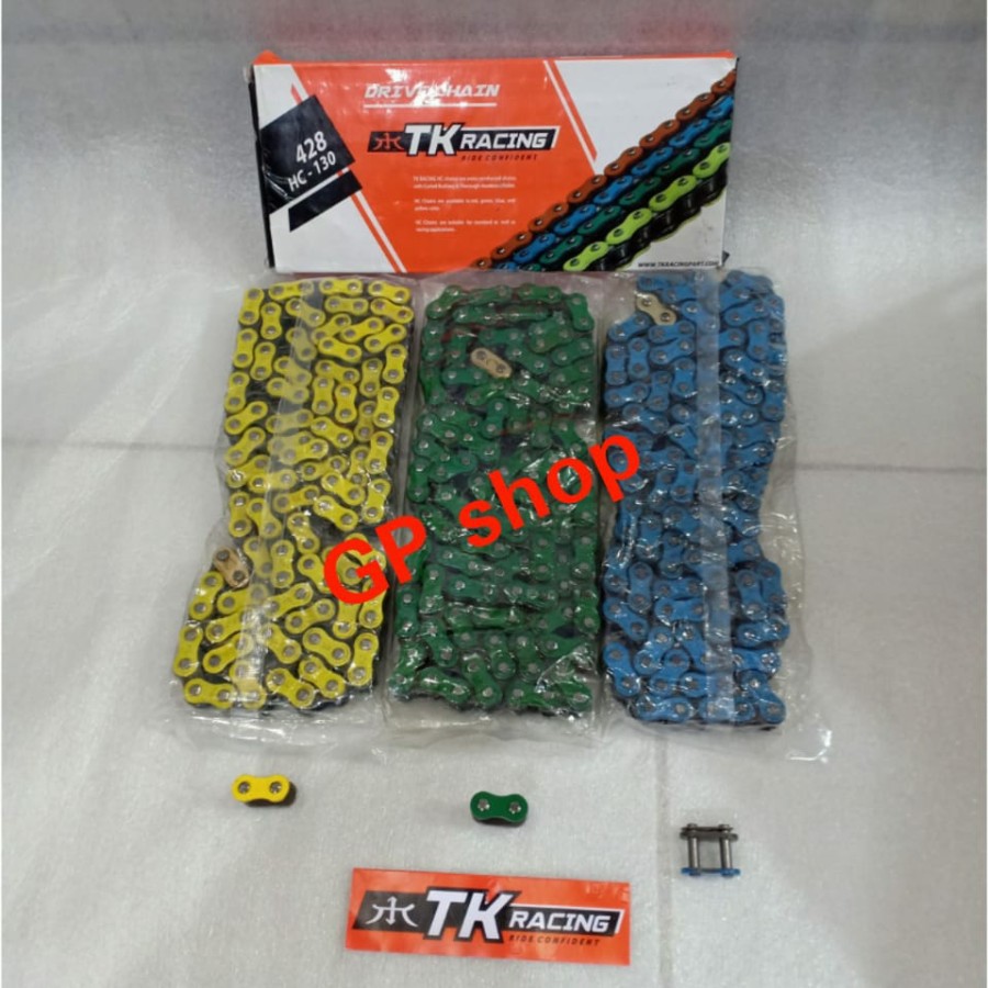 Rantai TK racing warna ukuran 428 panjang 130L 428-130L