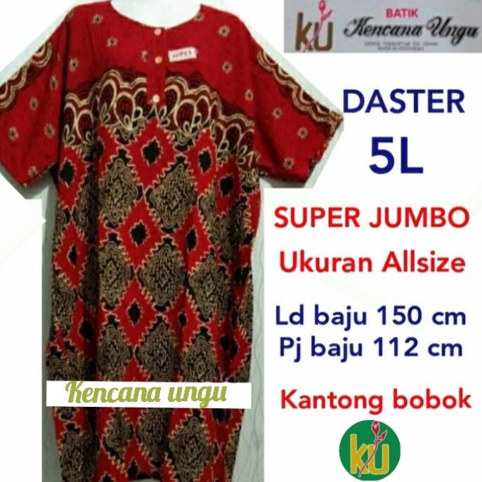 Daster Kencana Ungu 5L Jumbo Putih