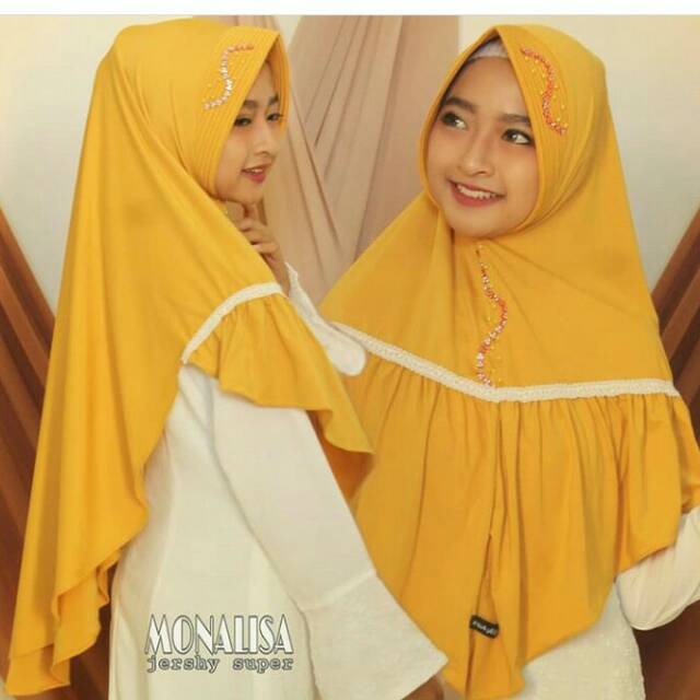 Jilbab jersey monalisa jilbab syari khimar jersey