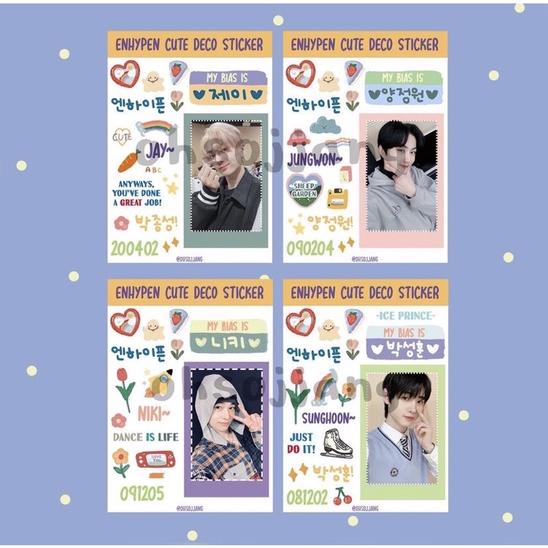 ENHYPEN CUTE DECO STICKER STIKER LUCU