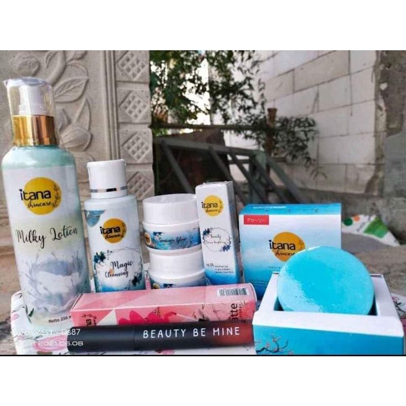 Itana - Paket Skincare Lengkap (sabun, cleancer, suncare, & Night cream) | lotion itana | toner itan