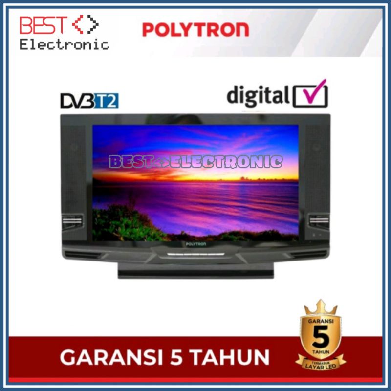 TV DIGITAL Tabung LED TV POLYTRON 24 inch PLD 24V223 USB MOVIE