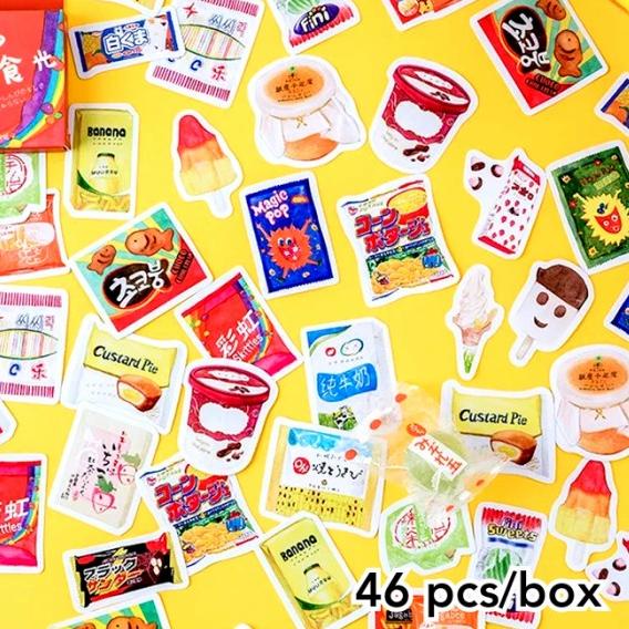 

♀ Sticker Deco Japanese Korea Snack Aesthetic Scrapbook DIY Planner Bujo ✭