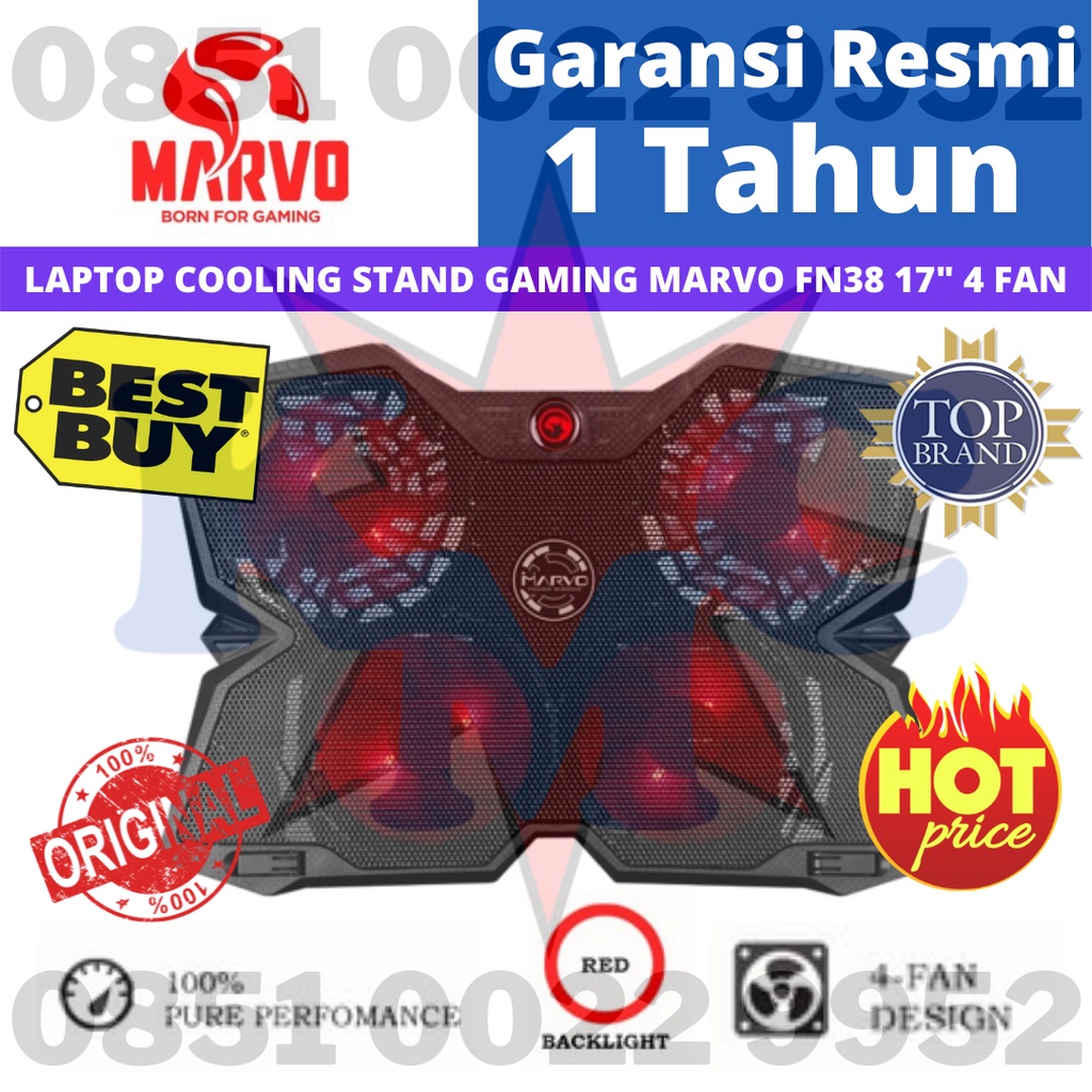 LAPTOP COOLING STAND GAMING MARVO FN38 17&quot; 4 FAN