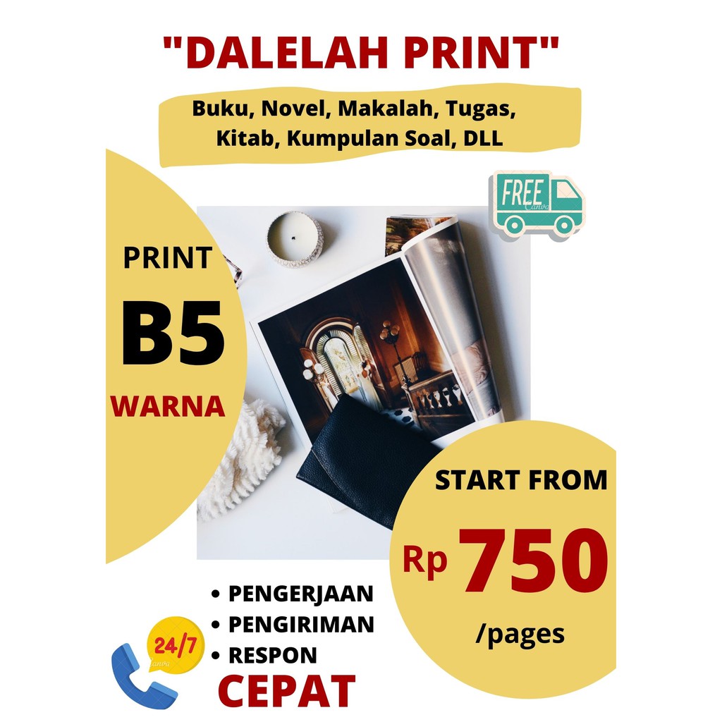 

PRINT BUKU, DOKUMEN, TUGAS, MAKALAH, KITAB, KUMPULAN SOAL, DLL UK B5 WARNA ONLINE