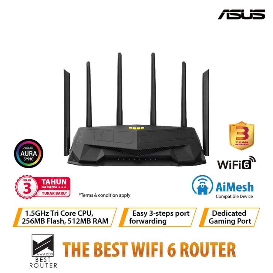 ASUS TUF-AX5400 Dual Band WiFi 6 Gaming Router Wireless AX 5400 AiMesh