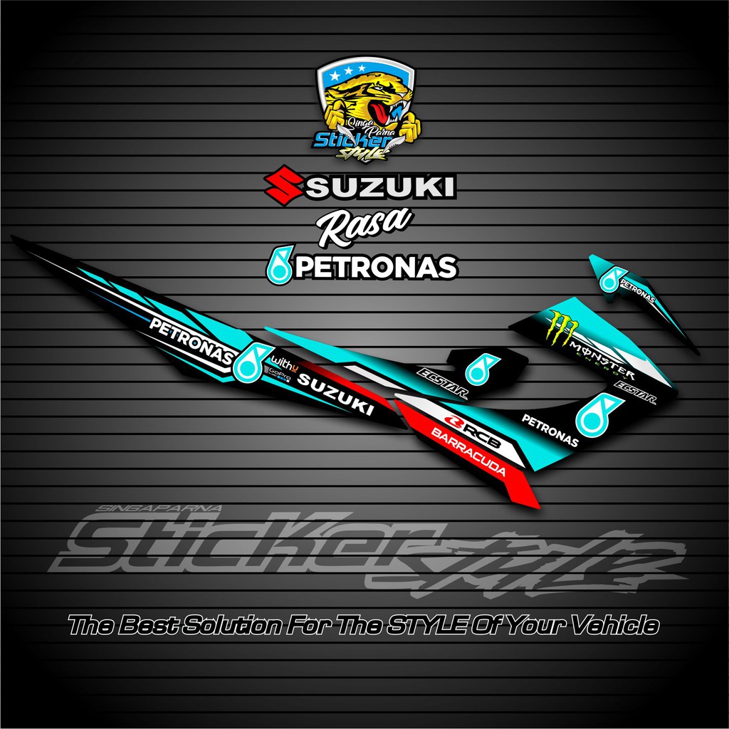 STRIPING VARIASI STIKER LIS SUZUKI SATRIA F150 FU 150 FACELIFT 2014/2016 LIVERY PETRONAS