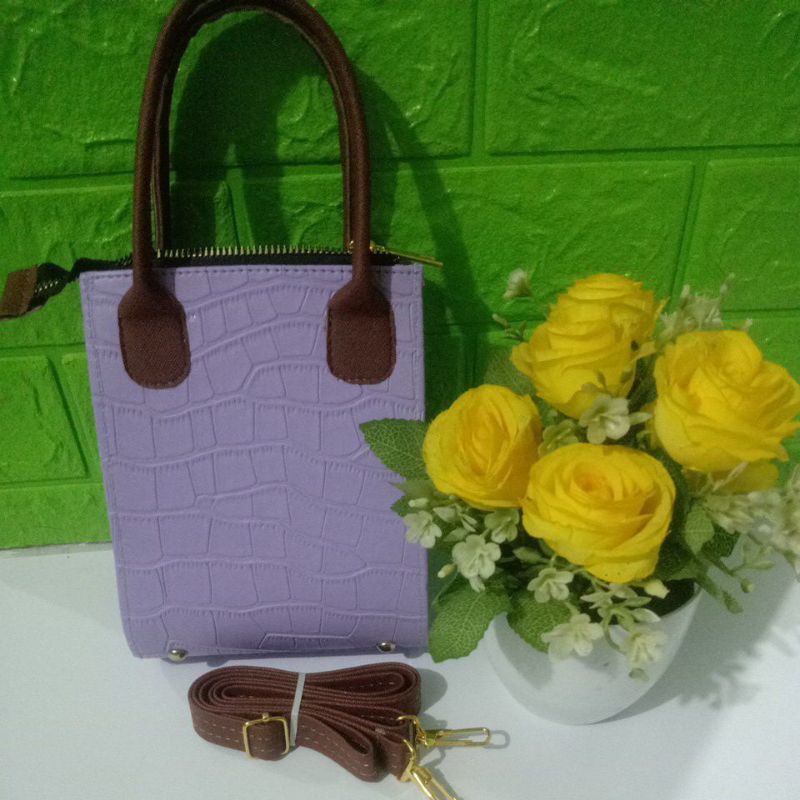 tas selempang wanita fitbag/realpick/croco mini/Sling bag