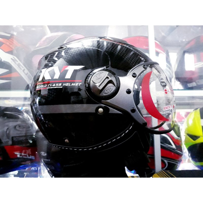 KYT ELSICO MOTIF SERI#3 | CARBON BLACK GUNMETAL | KYT ORIGINAL SINGLE VISOR