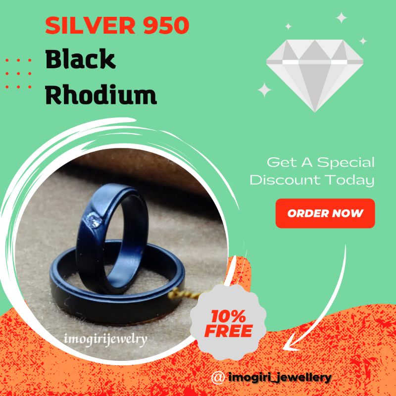 Cincin Couple Black Rhodium