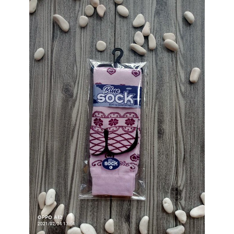 kaoskaki jempol MOTIF LOVE BATIK|| kaoskaki jempol muslimah panjang|| kaoskaki wanita-Ungu muda