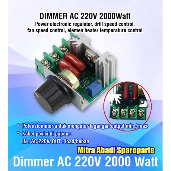 Dimmer AC 220 Volt 2000 Watt / 220V 2000W