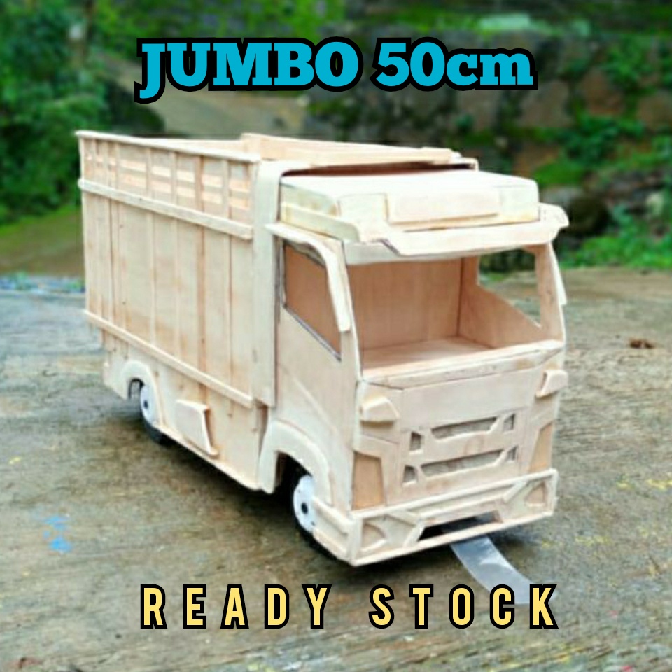 Truk Oleng / Miniatur Truk Oleng Kayu / Mobil Truk Oleng Mentahan