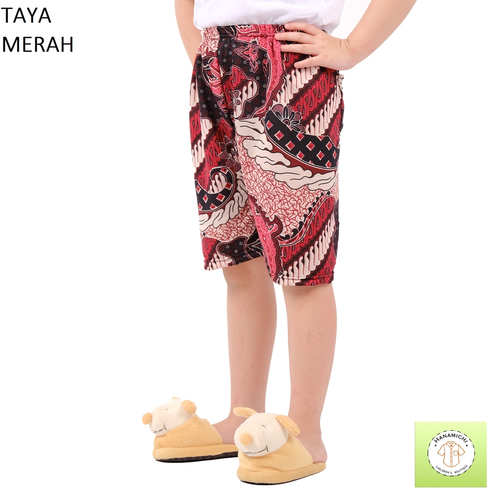 Hanamichi TAYA Celana Pendek Anak Casual Corak Batik