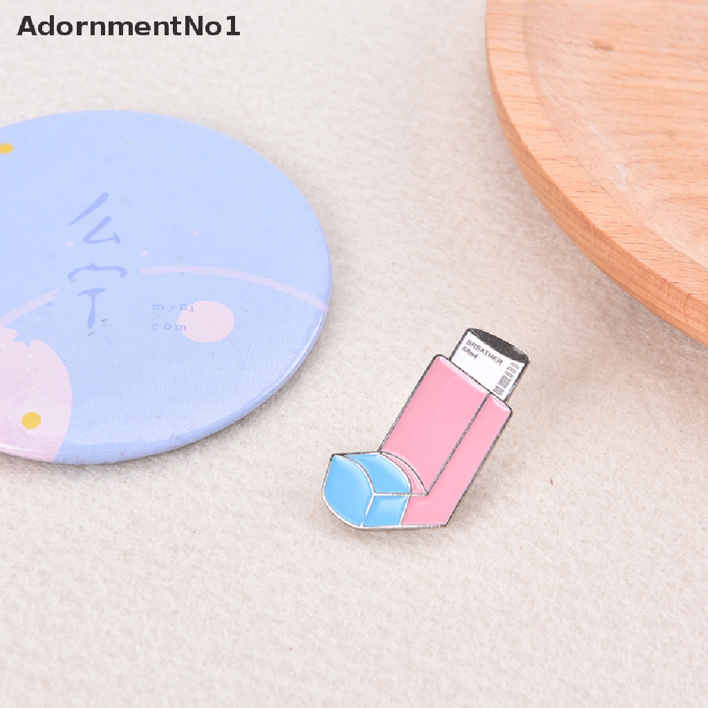 (AdornmentNo1) Bros Pin Enamel Desain Obat Medis Asthmatik Pasang Kerah