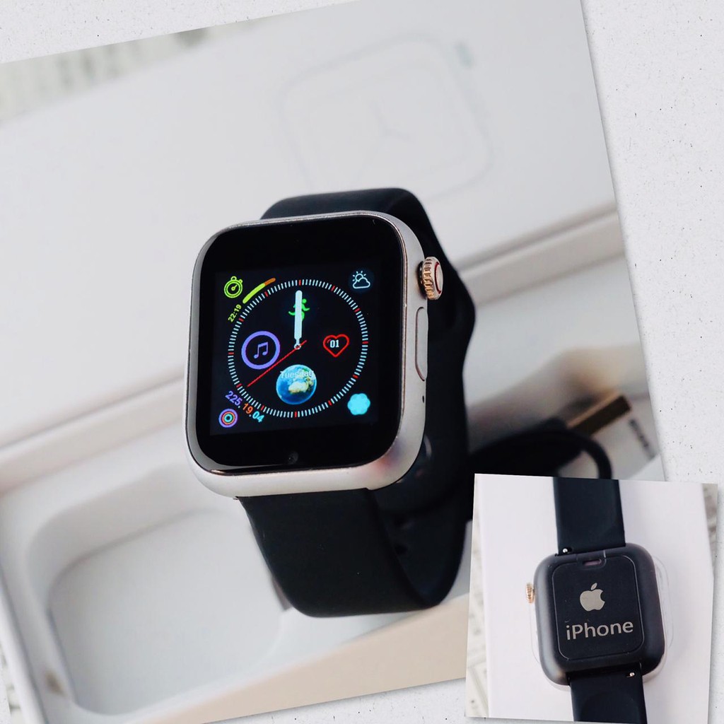 Jam Tangan Pria Wanita Iphone Apple Smart Watch Super Tali Karet