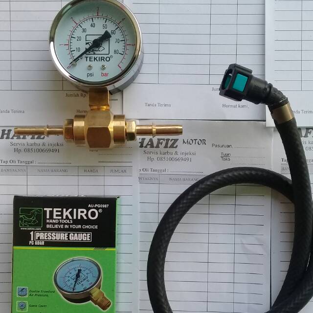 Pressure gauge dan dlc digital alat reset Ecu Honda - alat ukur tekanan bahan bakar motor injeksi
