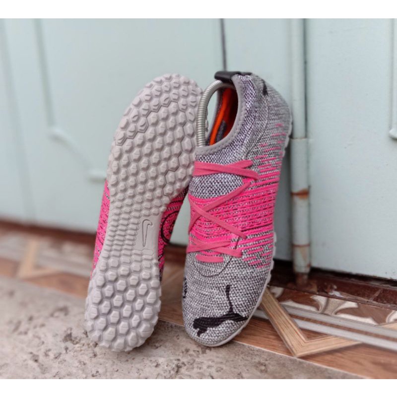 TERLARIS (BISA COD) Futsal SemiBoot Puma Future Rajut Pink