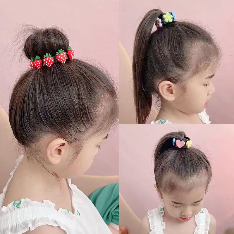 (COD) Jepit rambut anak versi Korea gadis kecil ponytail klip aksesoris jedai rambut bunga lucu