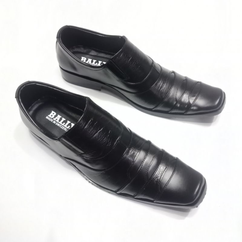 Sepatu Formal Pria/Merek Bally/Kulit Asli/Pantofel Kerja Pria