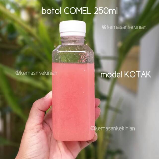 Botol plastik 250ml botol comel 100 pcs per pack botol minuman kekinian