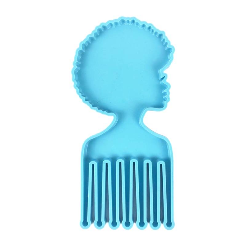 SIY  DIY Crafts African Men Women Heads Shaped Combs Epoxy Resin Mold Silicone Mould