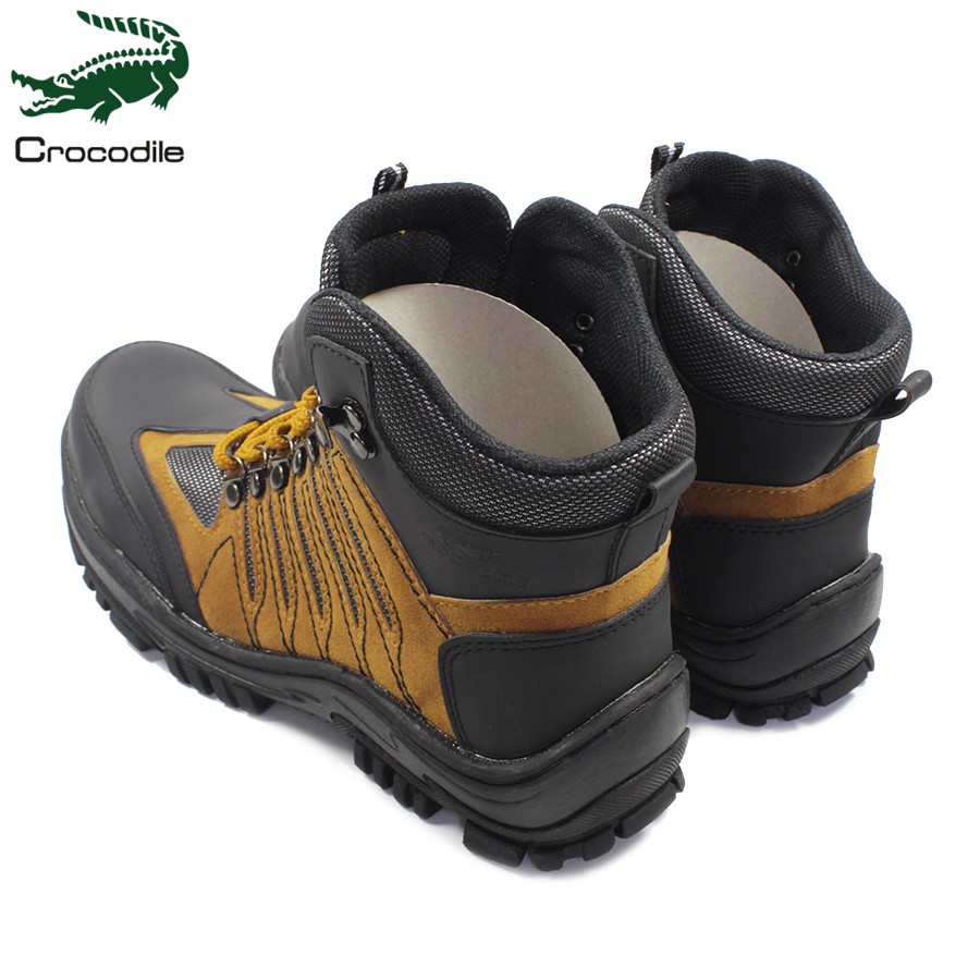 SM88 - TERBARU Sepatu Bots Sefty Pria Crocodile Hauler Coklat Boots Safety Hiking Gunung Outdoor