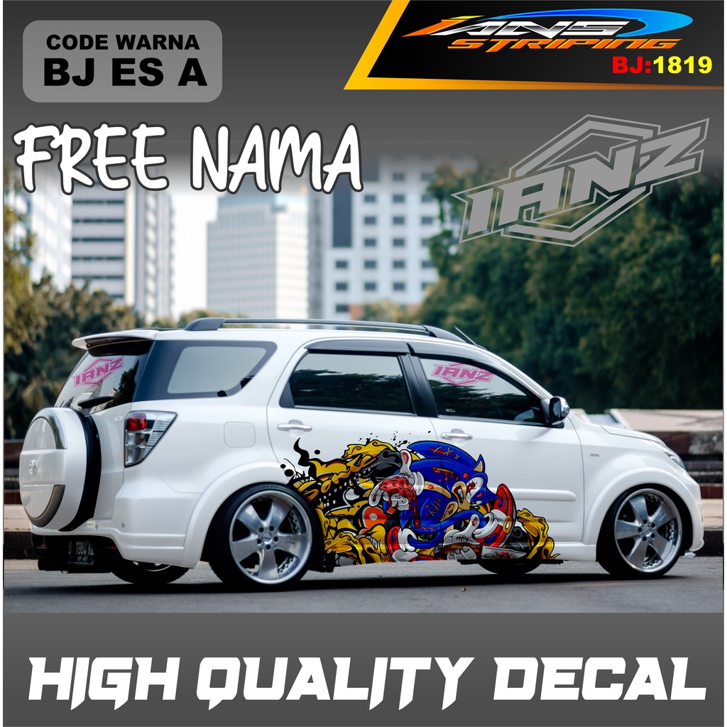 STICKER DECAL MOBIL TERIOS / STIKER MOBIL GRAND LIVINA / VARIASI STIKER MOBIL AVANZA / STIKER MOBIL XENIA / STIKER MOBIL