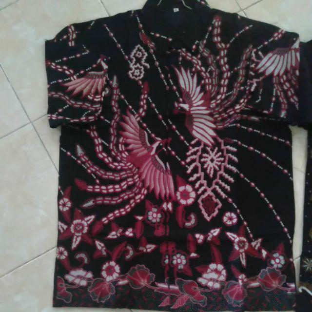 ( 1kg=5pcs) Kemeja Batik Lengan Pendek Batik Ori Nareswari Sawung Merak Batik Soloseragam Batikkerja