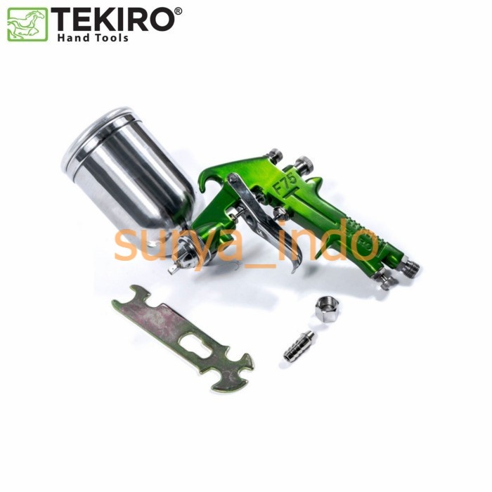 SEMPROTAN CAT / AIR SPRAY GUN TEKIRO F-75G TABUNG ATAS HIGH QUALITY