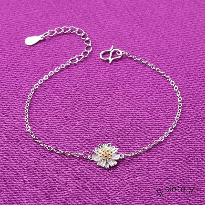 Gelang Tangan Rantai Silver 925 Aksen Hati Untuk Wanita ol2