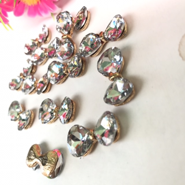 Pita Kristal 12x20mm isi 1pcs Bahan craft aksesoris rambut tasbih swarovski bling blink