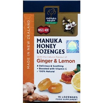 [BPOM] Manuka Health MGO 400+ With Ginger&amp;Lemon Lozenges