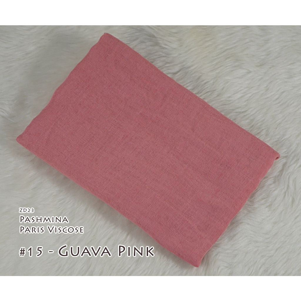 Pashmina Polos Paris Viscose - AYUMI by Luulu Scarf-#15 - Guava Pink