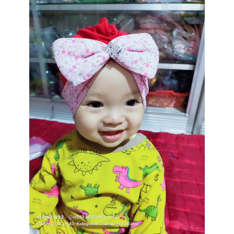 Turban Ciput bayi 0_2thn,penutup kepala bayi perempuan