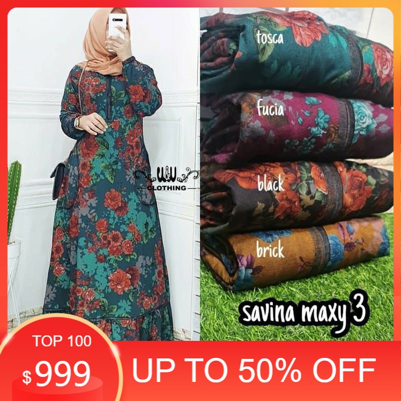 Savina maxy 3/gamis Ori/gamis Calvin jeans/gamis jumbo/gamis ld 104-125/gamis melar