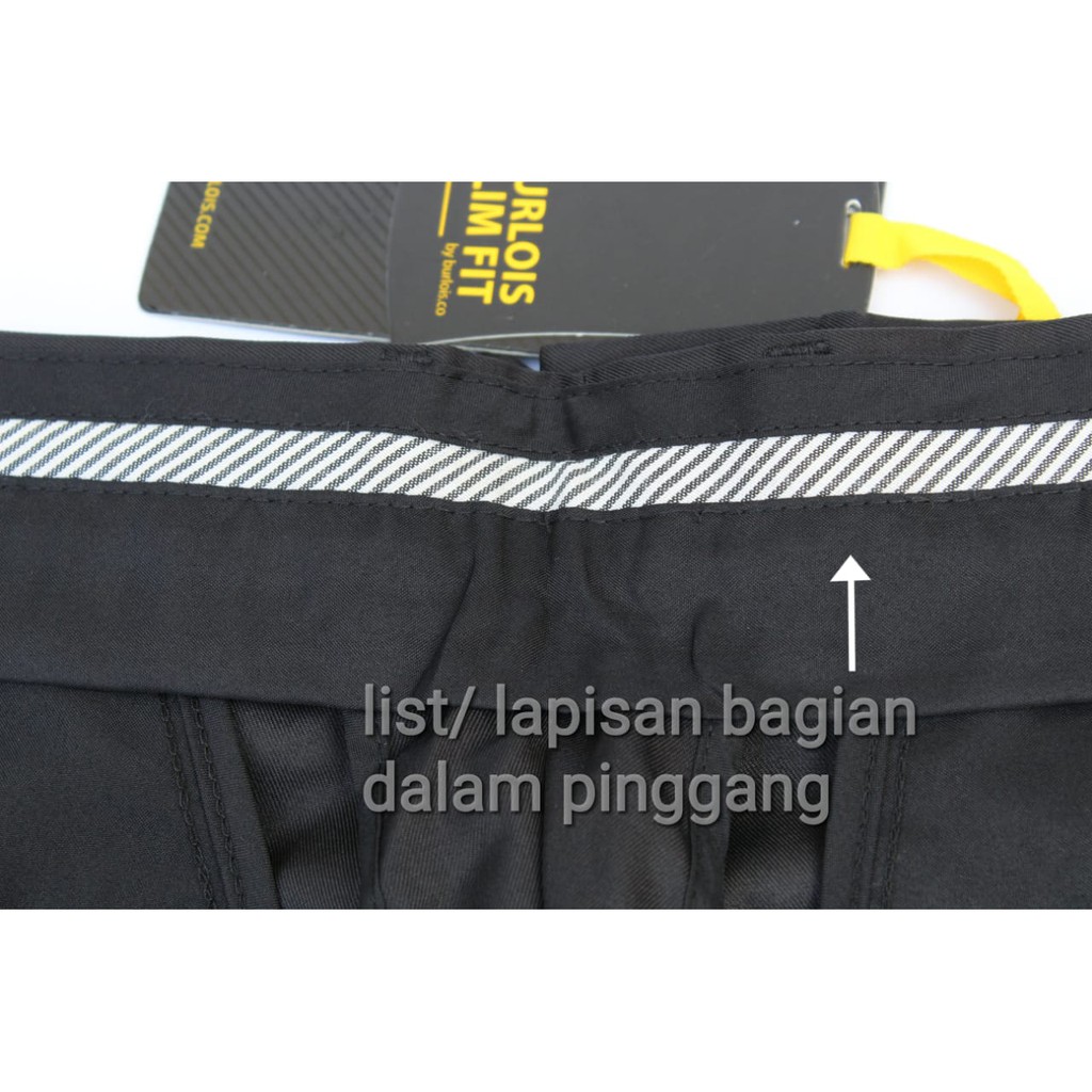 celana formal woll  celana kantor pria abu gelap burlois