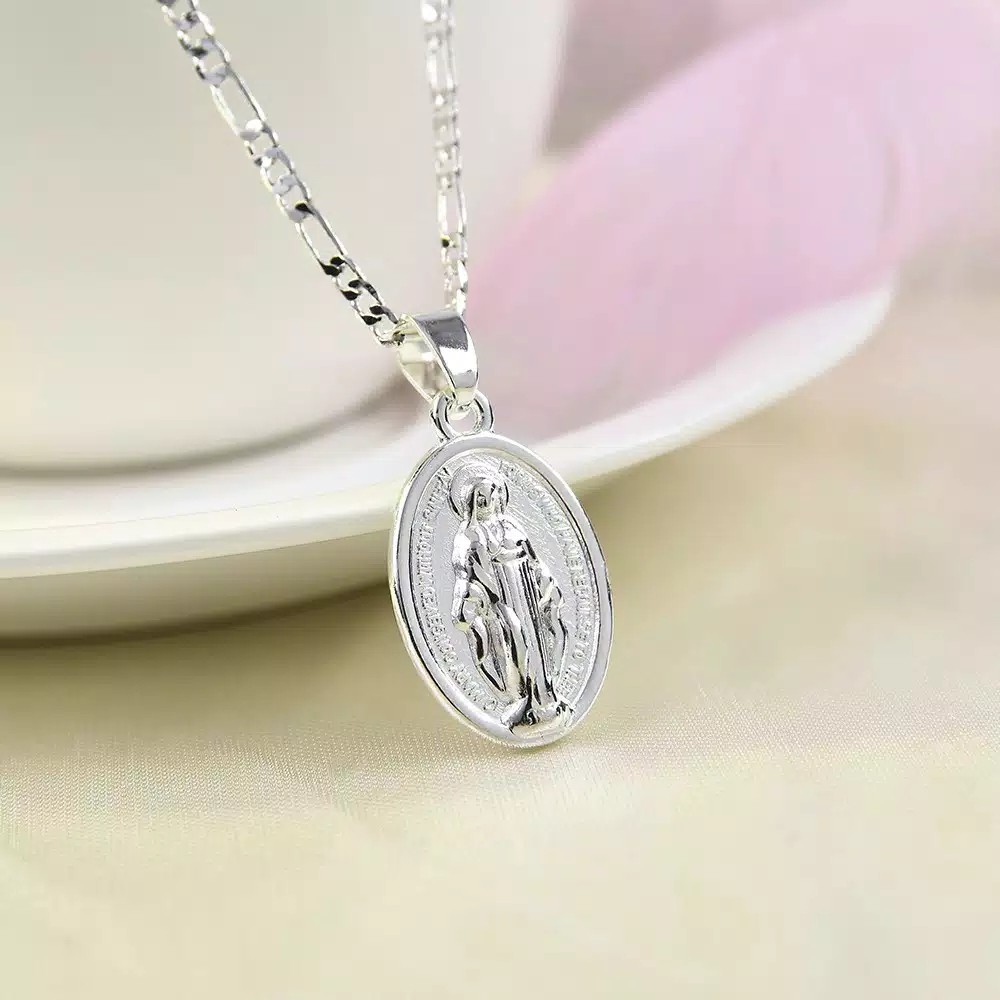 Kalung Virgin Mary Pendant Necklace Jewelry untuk Pria dan Wanita