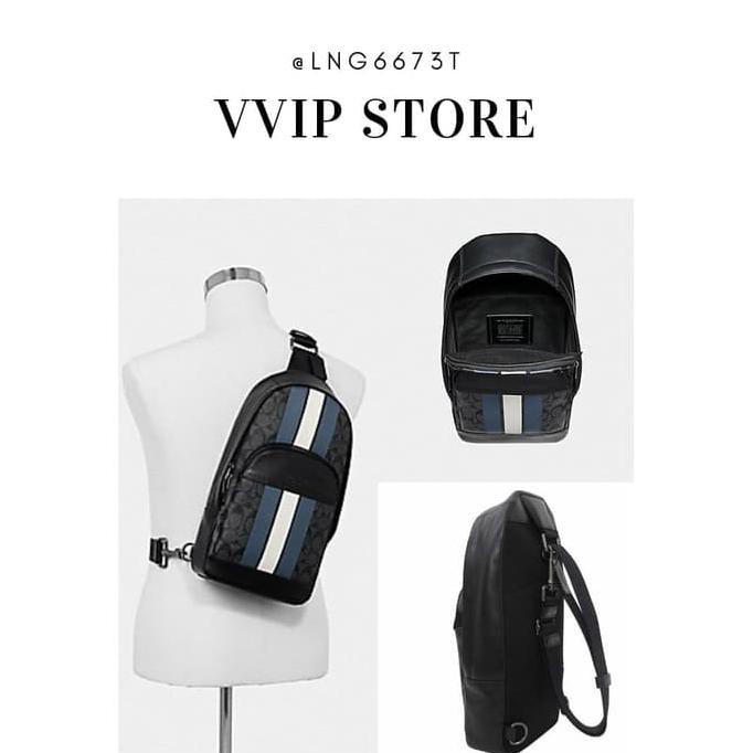 PROMO TERBATAS TAS SELEMPANG PRIA MURAH► AUTHENTIC COACH SIGNATURE HOUSTON VARSITY SLING PACK