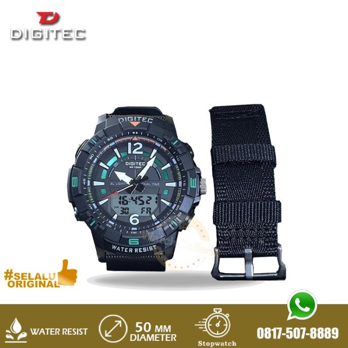 RECOMENDED JAM TANGAN DIGITEC EXTRA STRAP DA2130T DA-2130T BK-4B